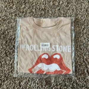 The Rolling Stones 1975 US Tour T-Shirt Size Small Tan Retro Band Graphic Cotton